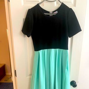 Black and Teal Amelia LuLaRoe dress